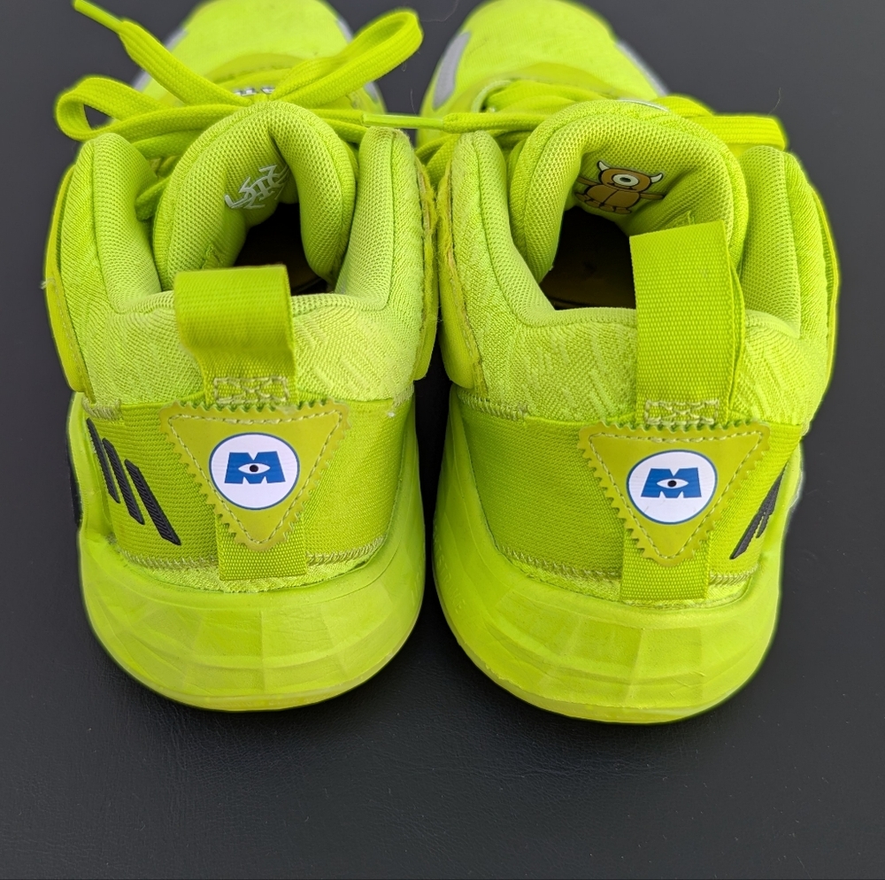 Adidas Monsters Inc. Kids Neon Green Sneakers - Picture 2 of 6
